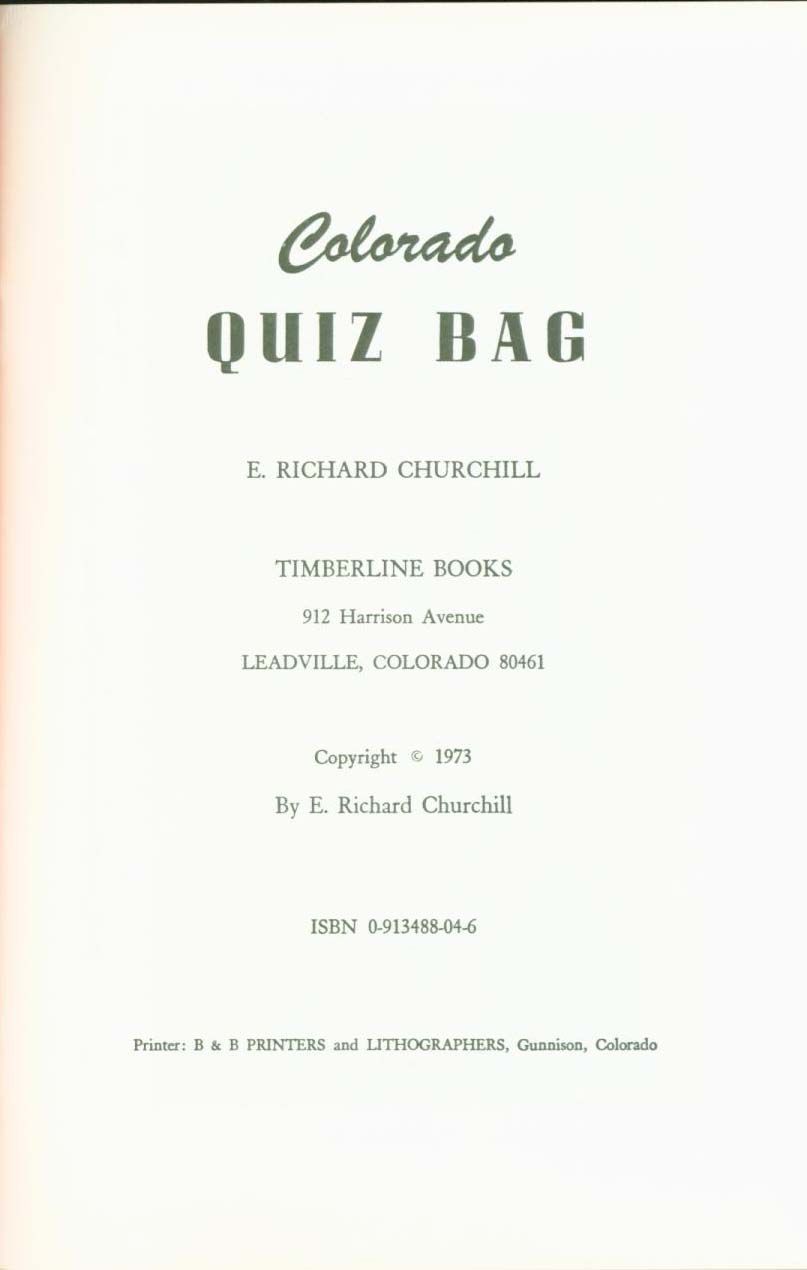 Colorado Quiz Bag vbotimb0772o